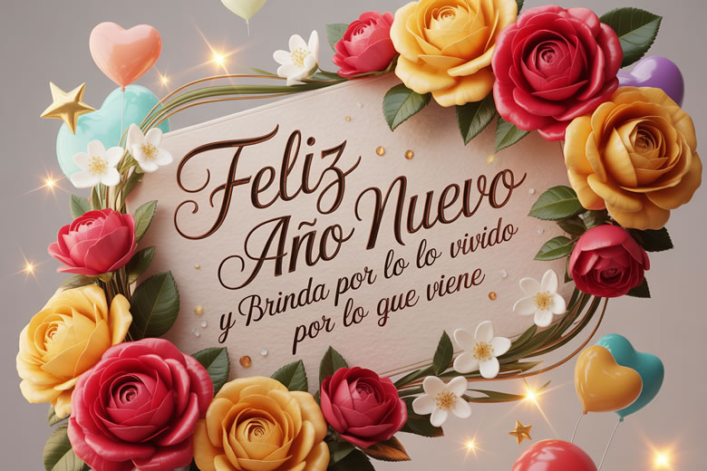 Feliz Año Nuevo Bonitas Frases para Saludar a la familia