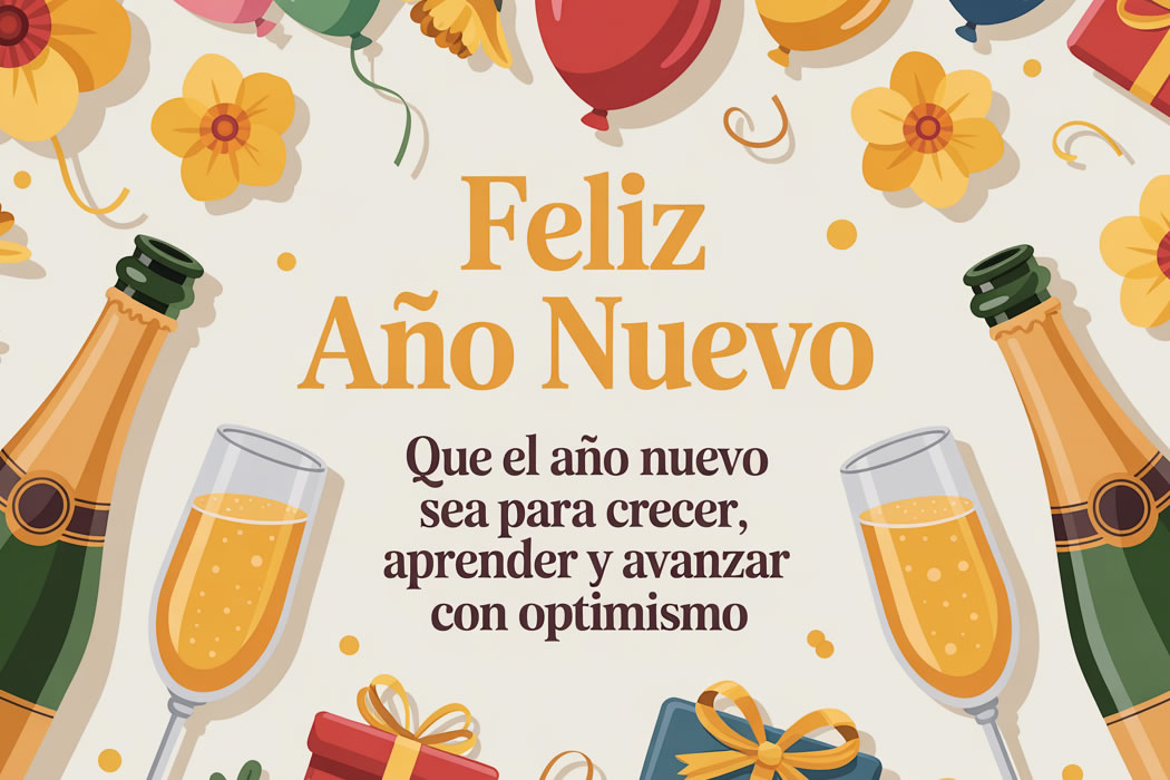 Imágenes con Frases Cortos de Feliz Año Nuevo 2026 para Compartir