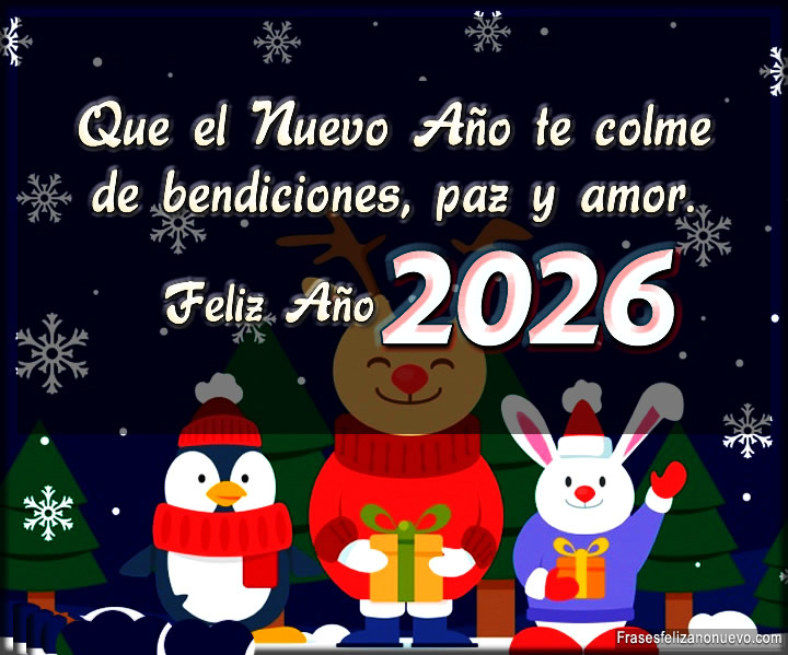 Bonitas Tarjetas Virtuales con Frases de Feliz Año Nuevo 2026