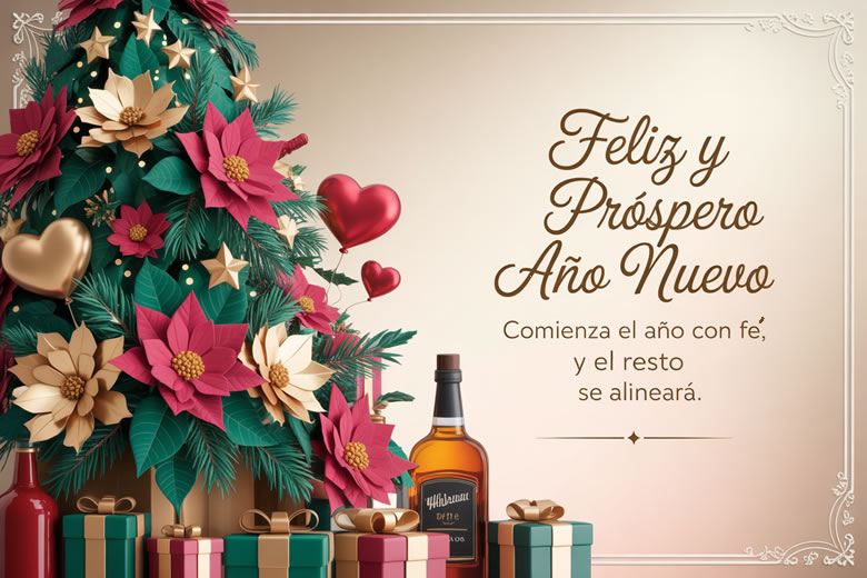 Tarjetas Virtuales de Feliz Año Nuevo 2026 para Saludar