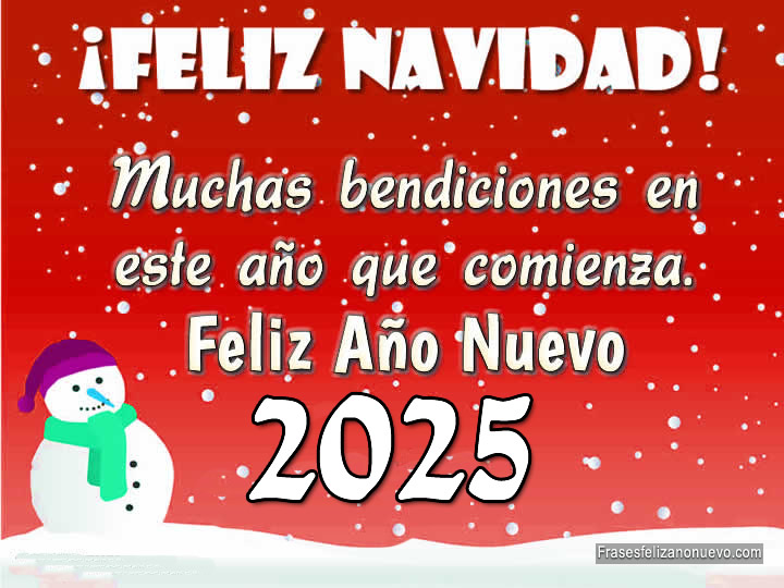 Tarjetas con Frases de Feliz Año Nuevo 2025